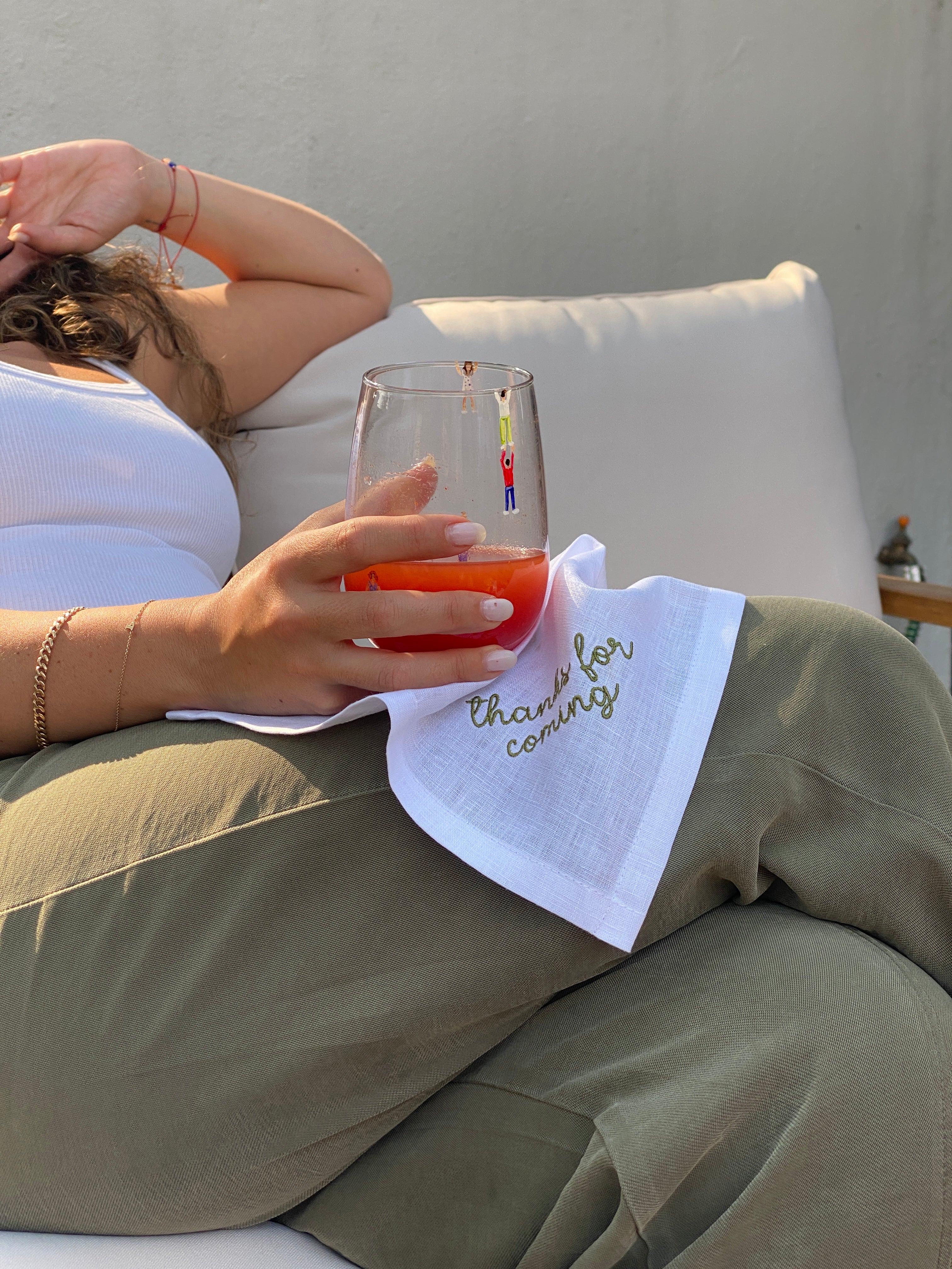 servilleta aperitivo de lino "haters club" • set de 6