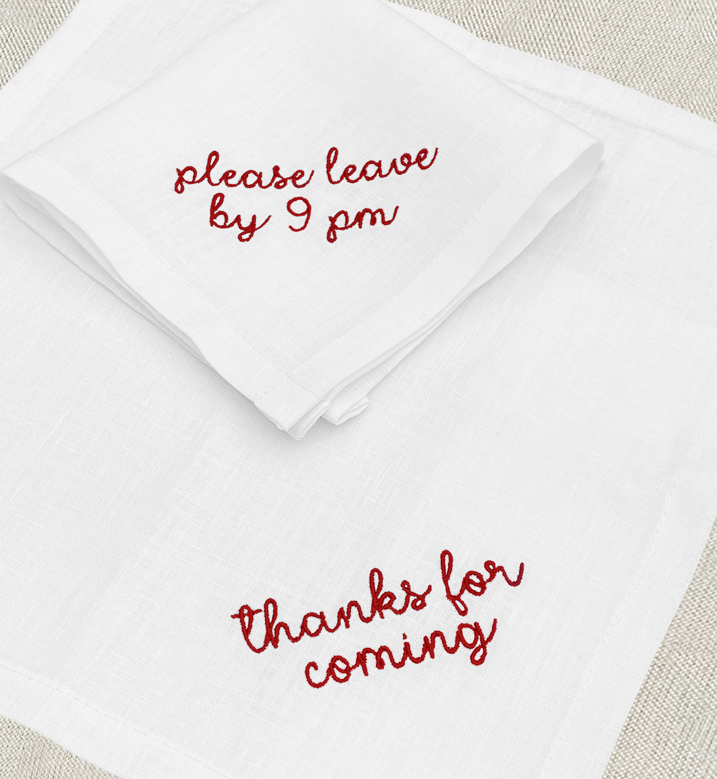 servilleta aperitivo de lino "haters club" • set de 6