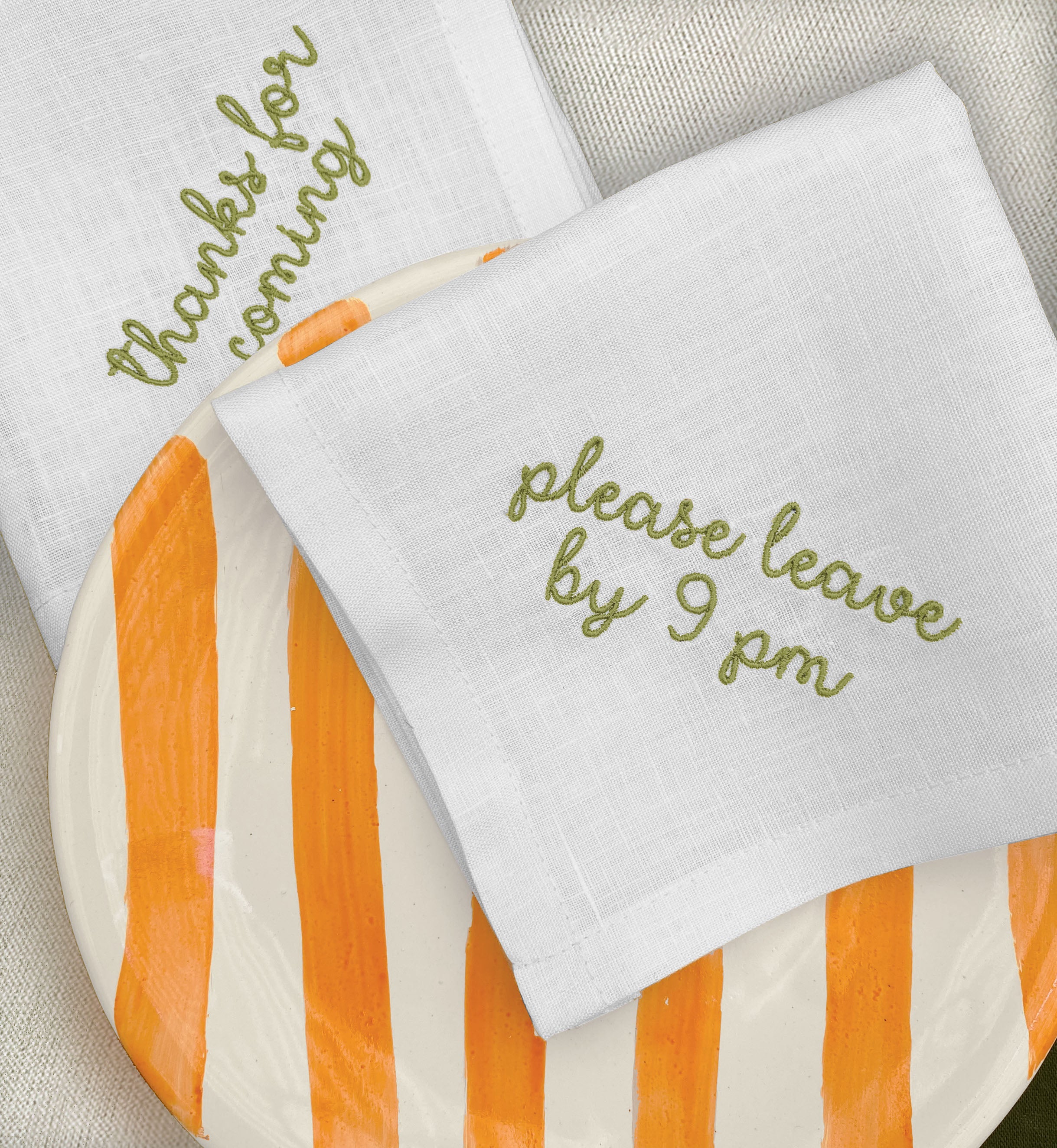 servilleta aperitivo de lino "haters club" • set de 6