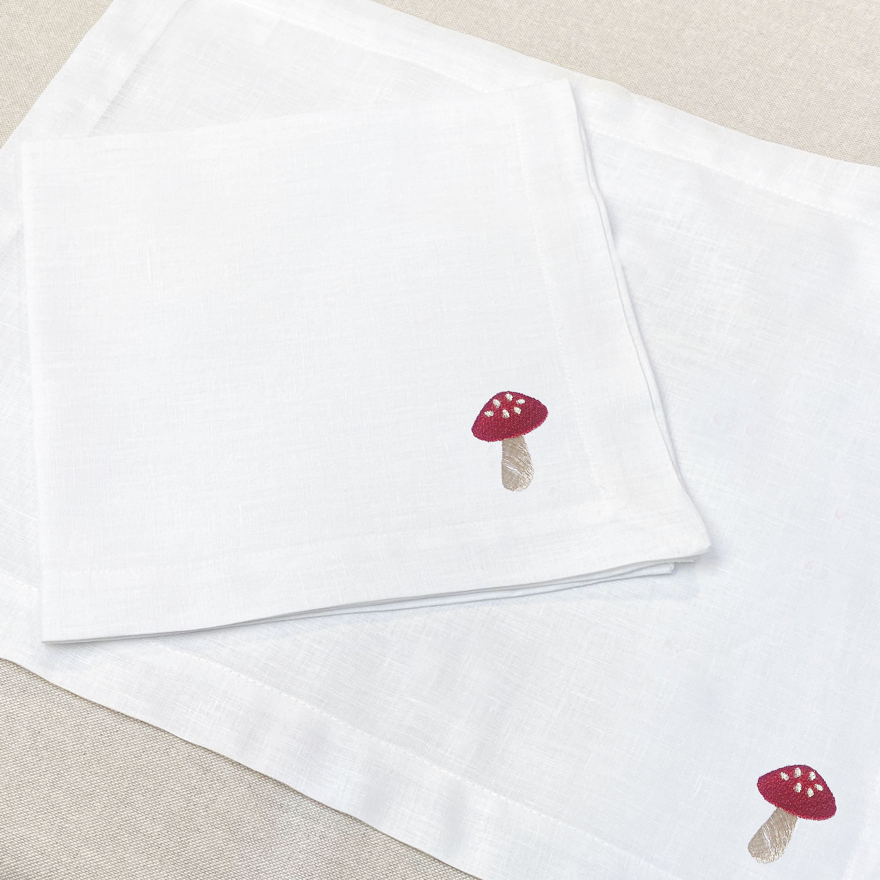 servilleta de lino bordado hongûito - Barioles Casa