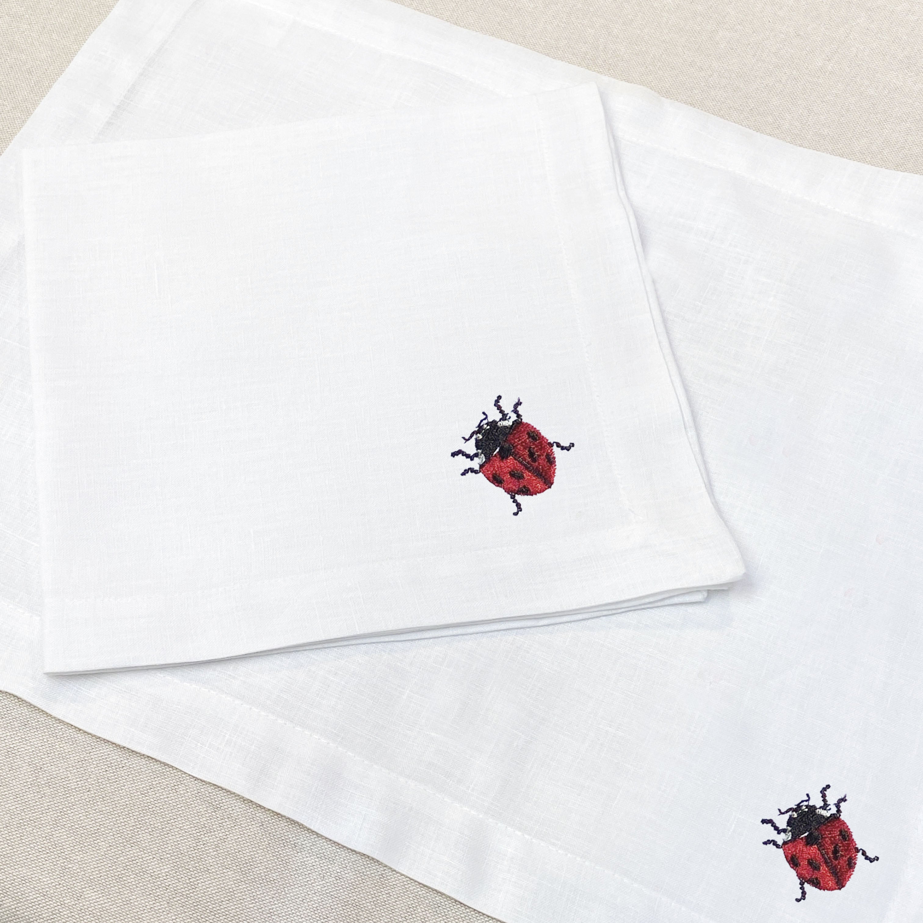 servilleta de lino bordado catarina - Barioles Casa