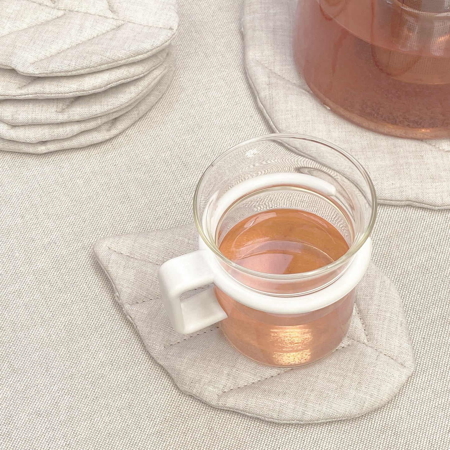 porta vaso de hoja · set de 6