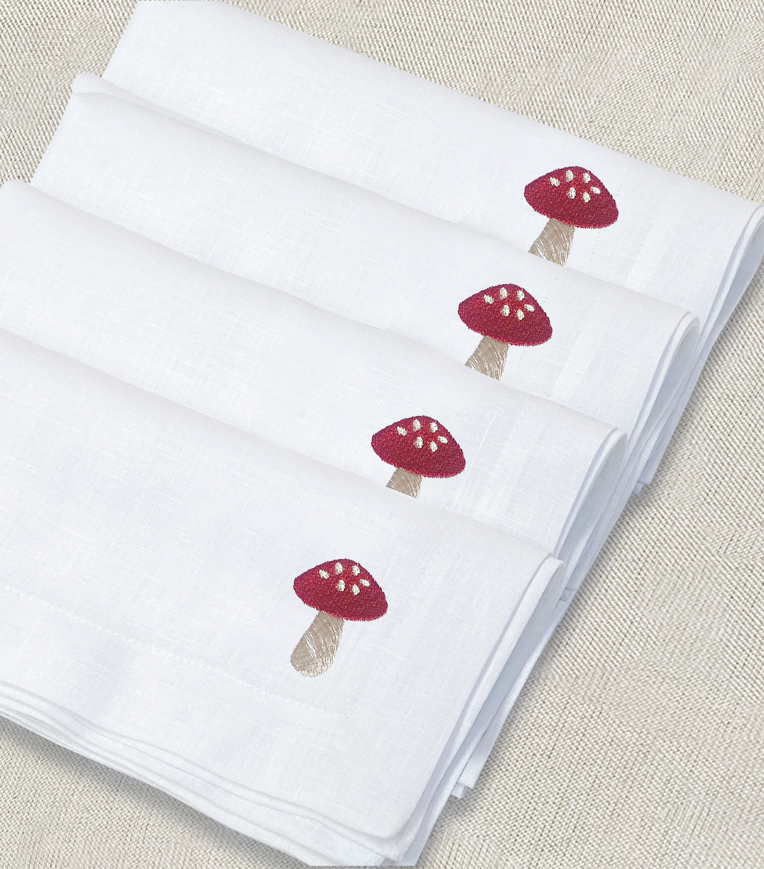 servilleta de lino bordado hongûito - Barioles Casa