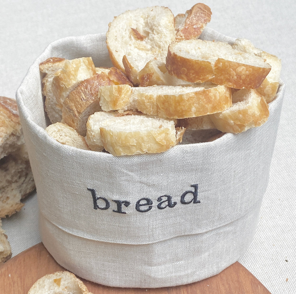 panera de lino arena chica - Barioles Casa