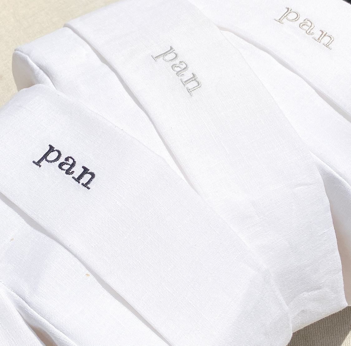 panera de lino blanco grande - Barioles Casa