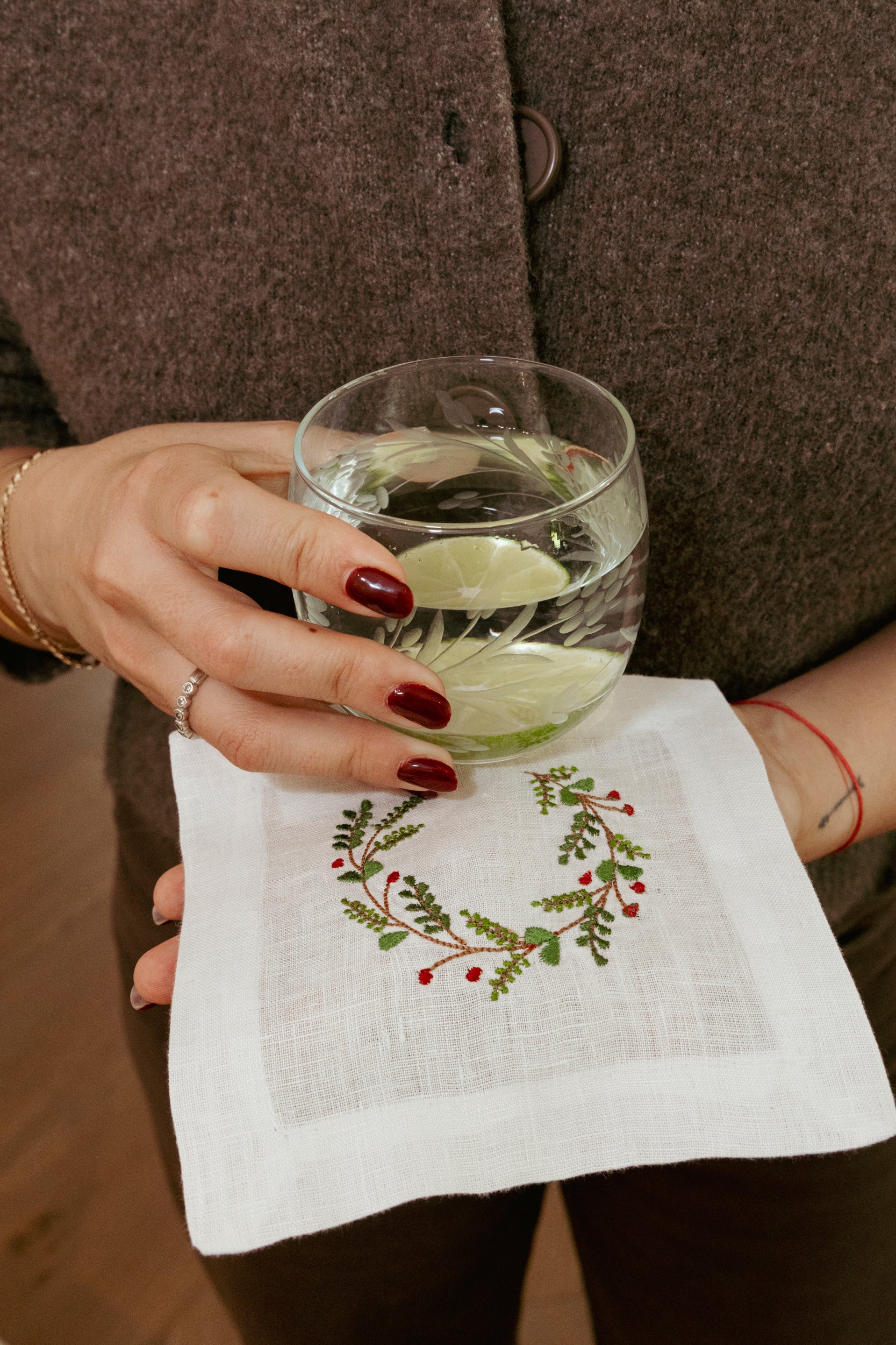 coctelera corona navidad · set de 6