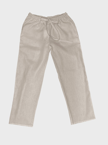 pantalón con jareta de lino