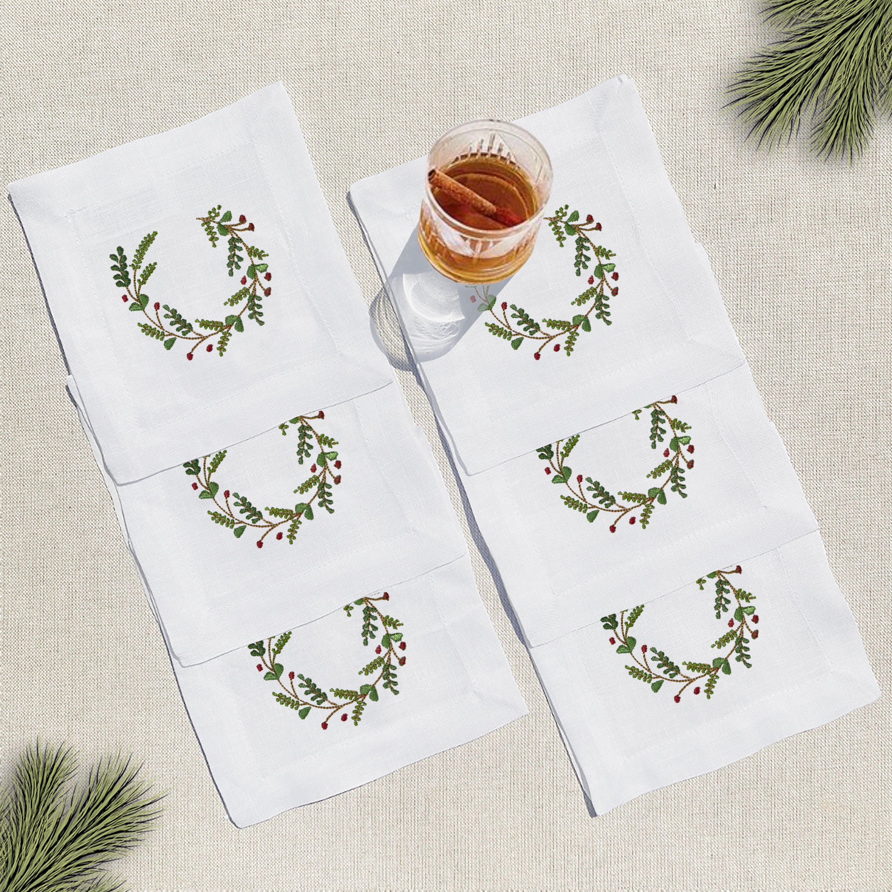 coctelera corona navidad · set de 6