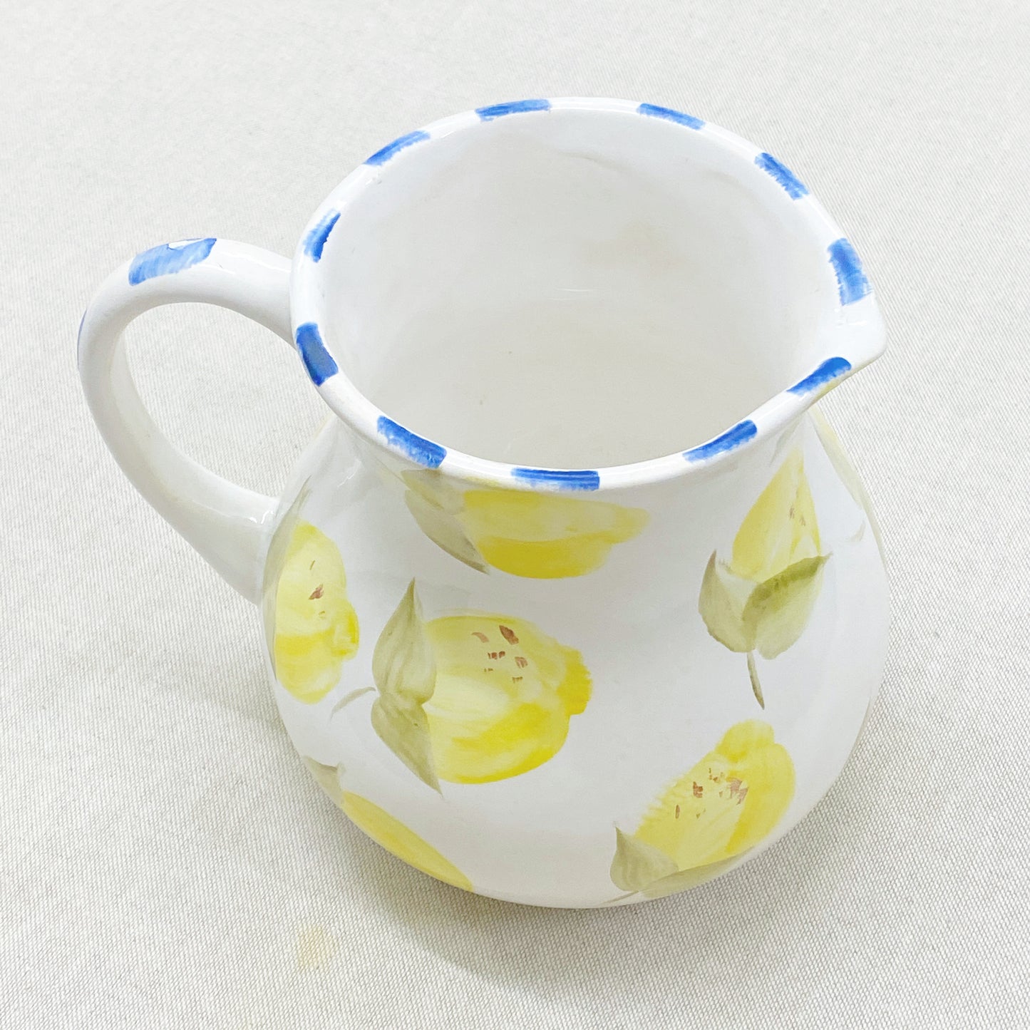 jarra chica de ceramica pintada · limones
