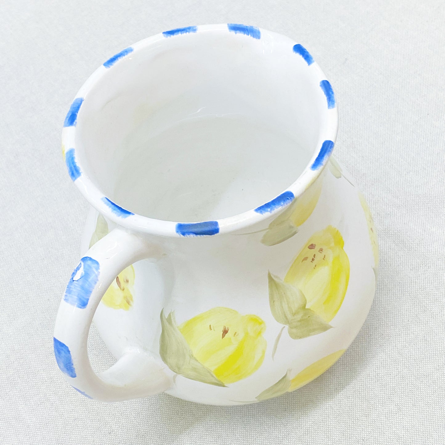jarra chica de ceramica pintada · limones