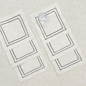 coctelera lino arena rayas · set de 6 - Barioles Casa
