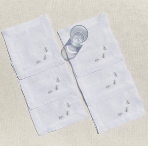 coctelera hormigas · lino gris · set de 6 - Barioles Casa