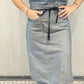 mandil de lino color gris