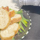 plato de cristal pintado para pan