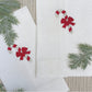 toallas lino bordado navidad · par (2)
