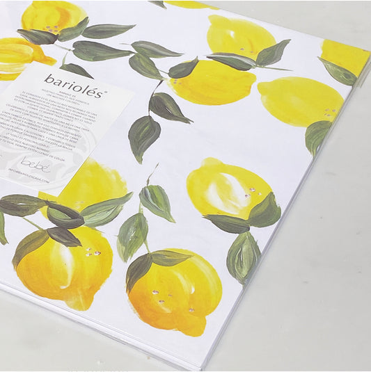 individuales de papel diseño limones 50 hojas