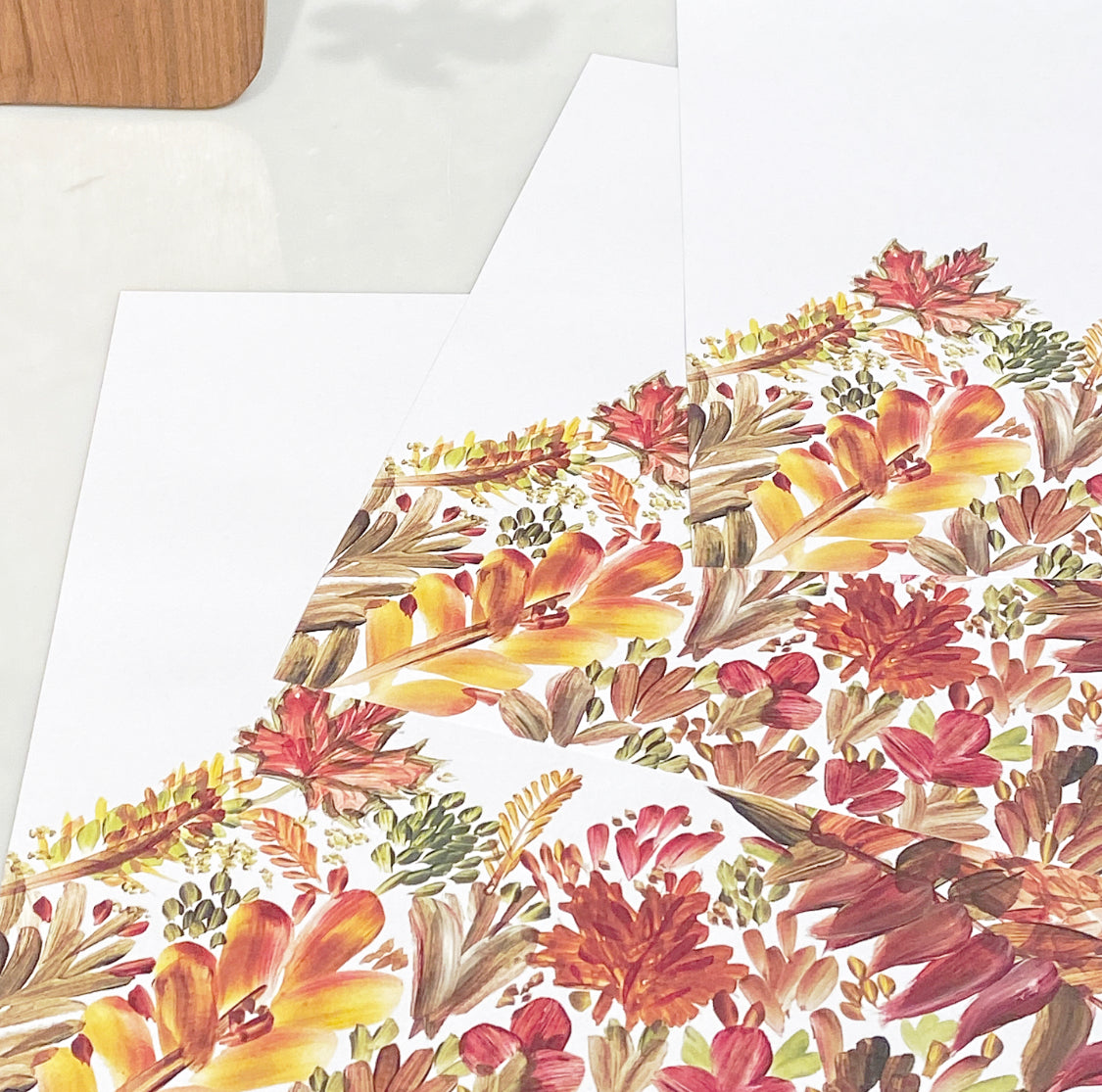 individuales de papel diseño hojas de otoño 50 hojas