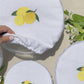 funda de tazón bordada limones