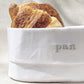panera de lino blanco grande
