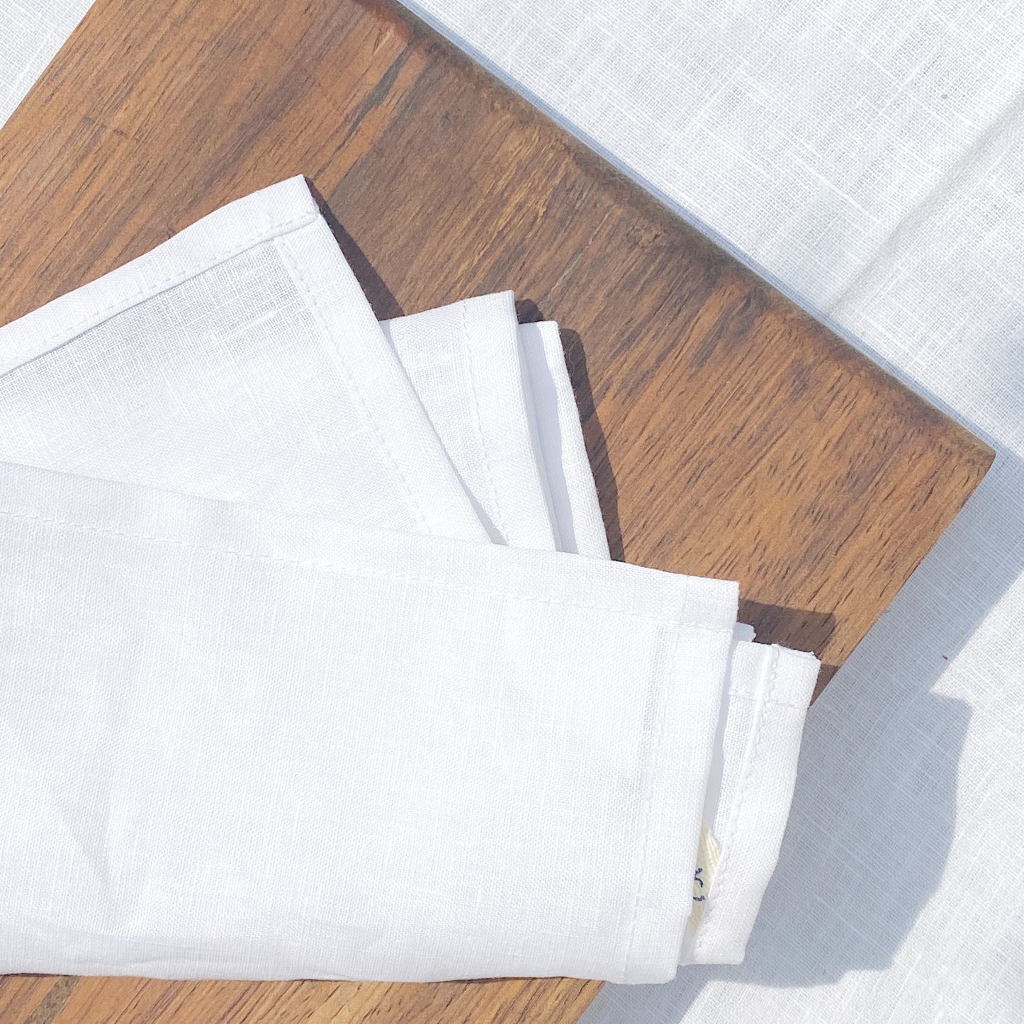 servilleta de lino basica color blanca