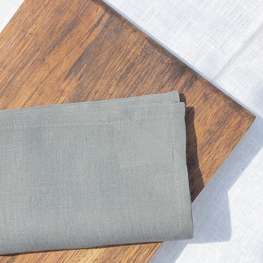 servilleta lino basica color gris oxford